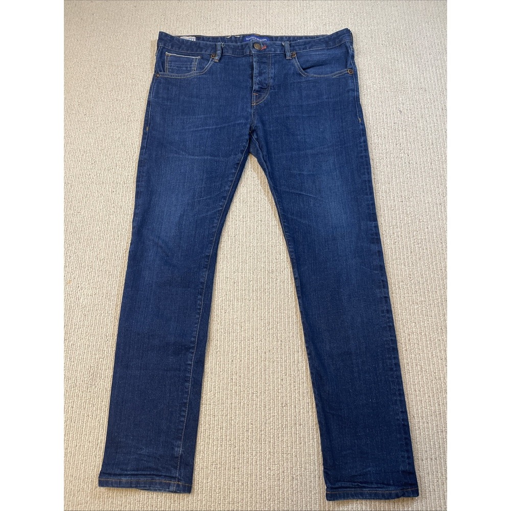 Scotch & Soda Men's Slim Straight Jeans - Dark Blue